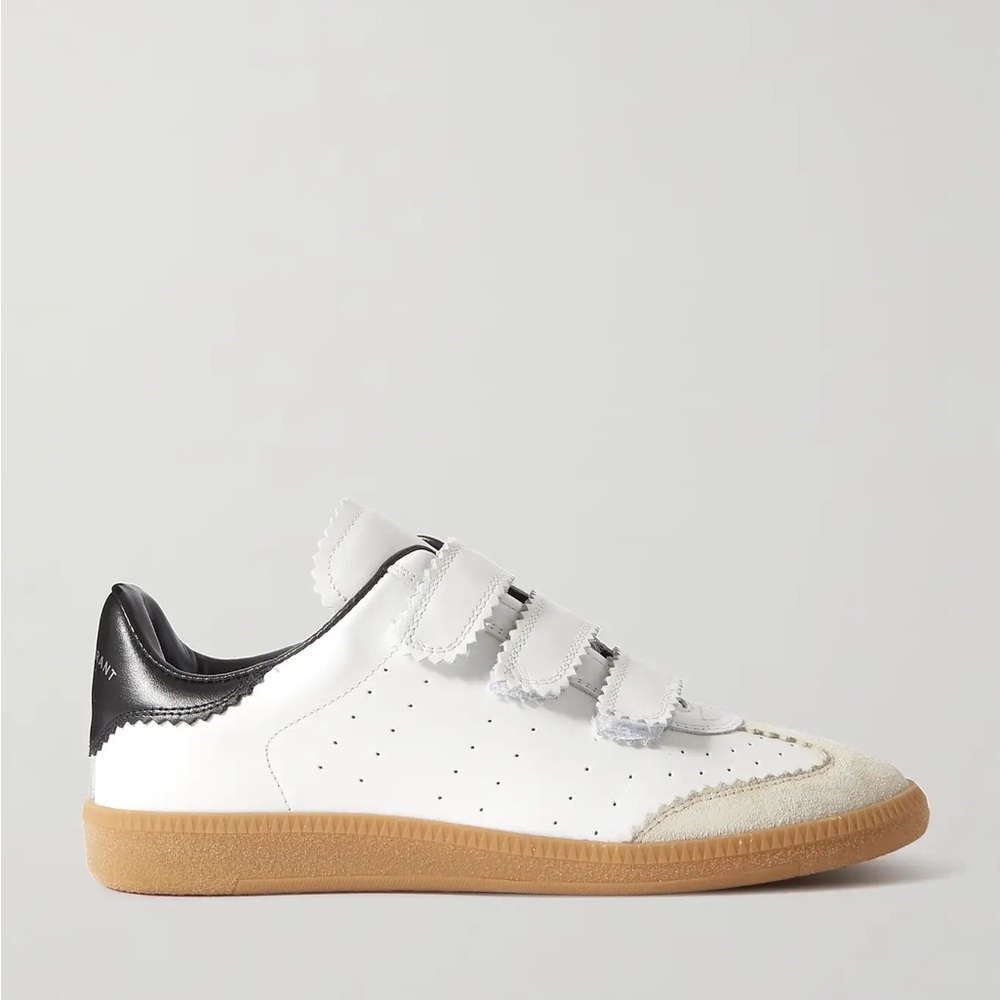 Isabel Marant Beth Suede White and Black Sneakers